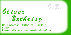 oliver matheisz business card